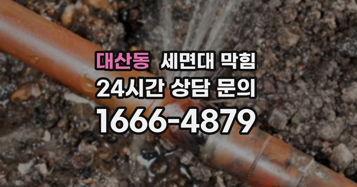 대산동 세면대 막힘