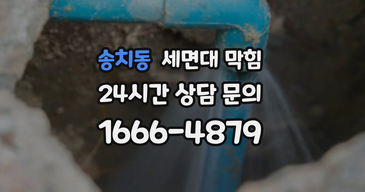 송치동 세면대 막힘