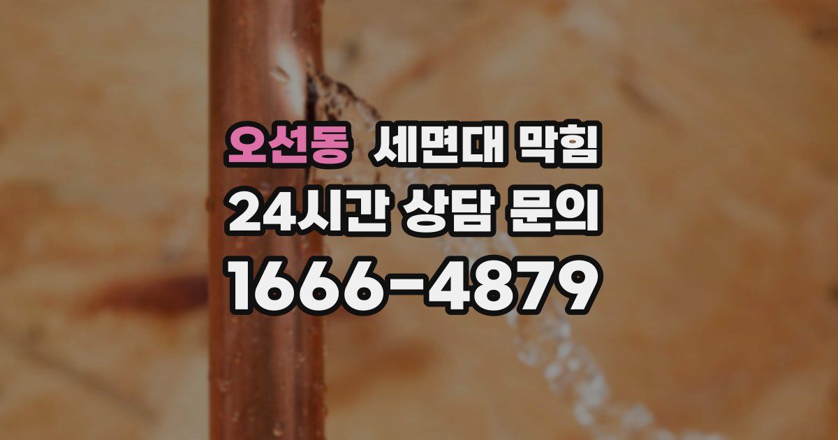 오선동 세면대 막힘