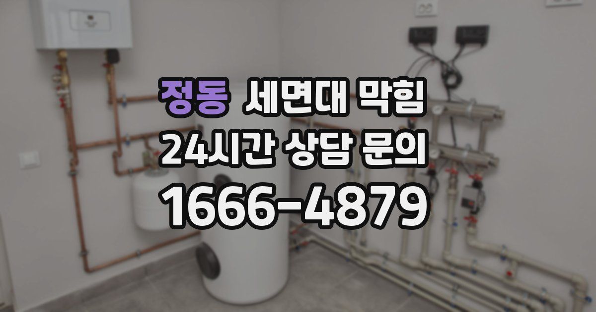 정동 세면대 막힘