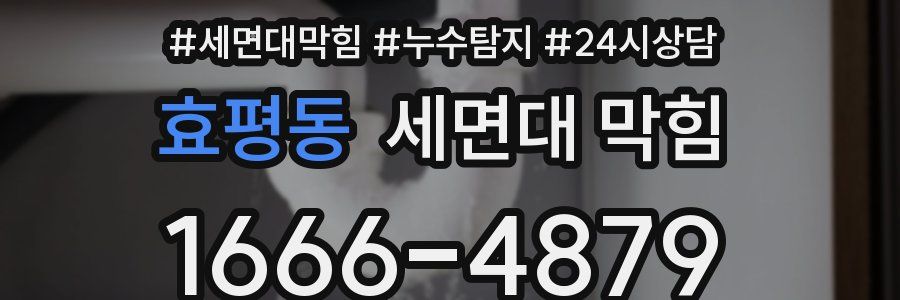 효평동 세면대 막힘