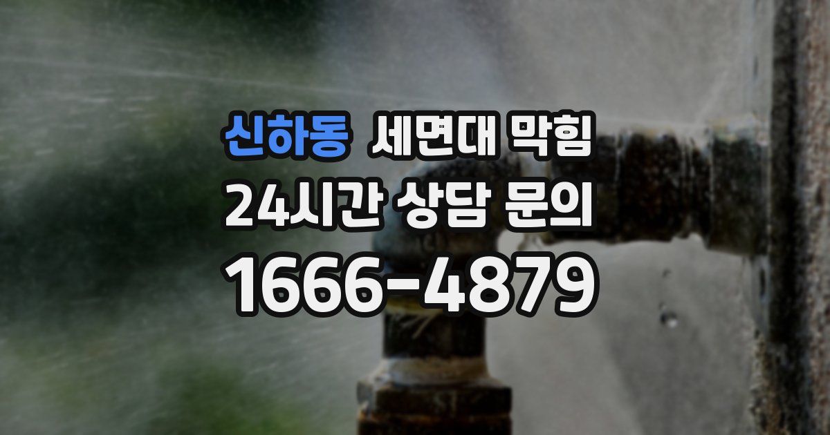 신하동 세면대 막힘