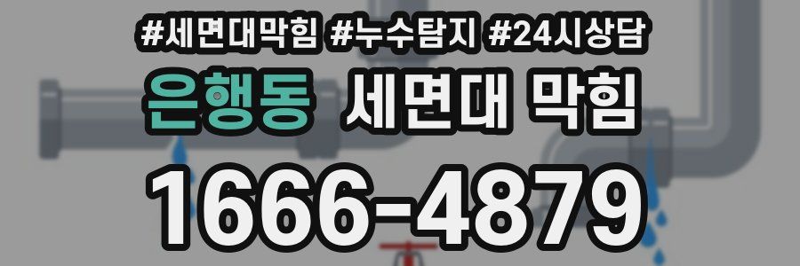 은행동 세면대 막힘