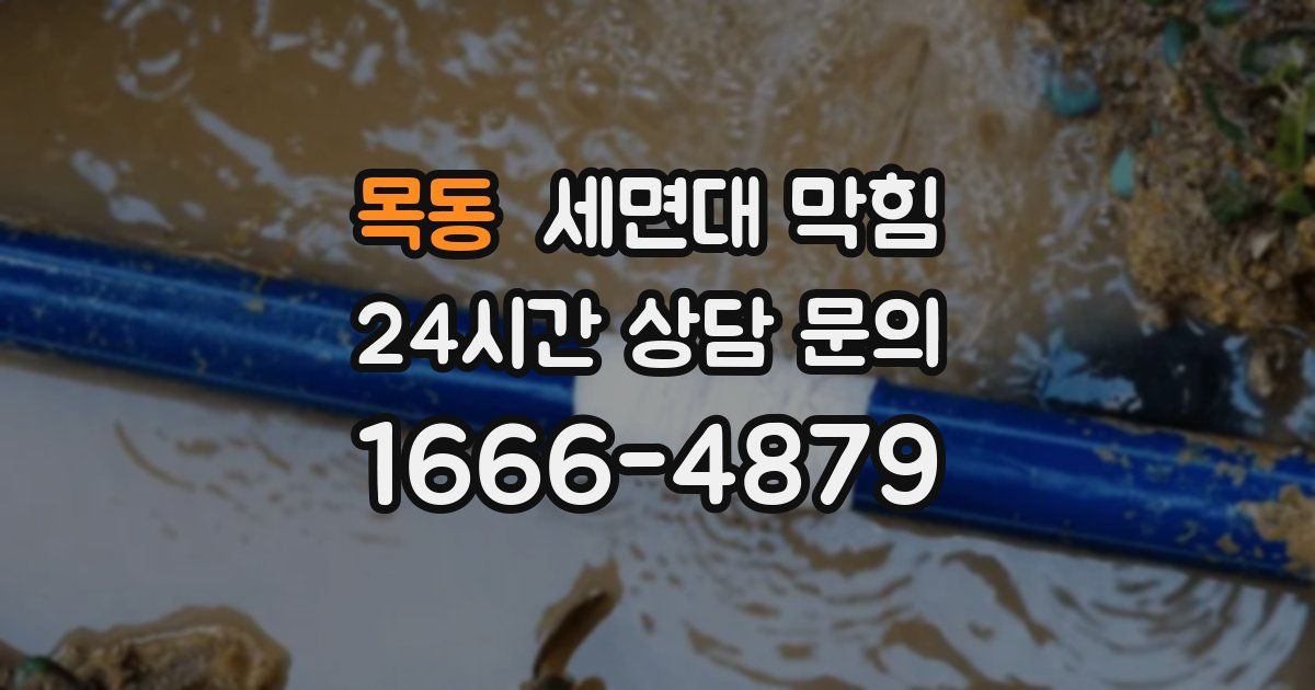 목동 세면대 막힘