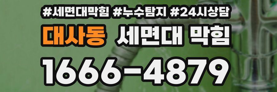 대사동 세면대 막힘