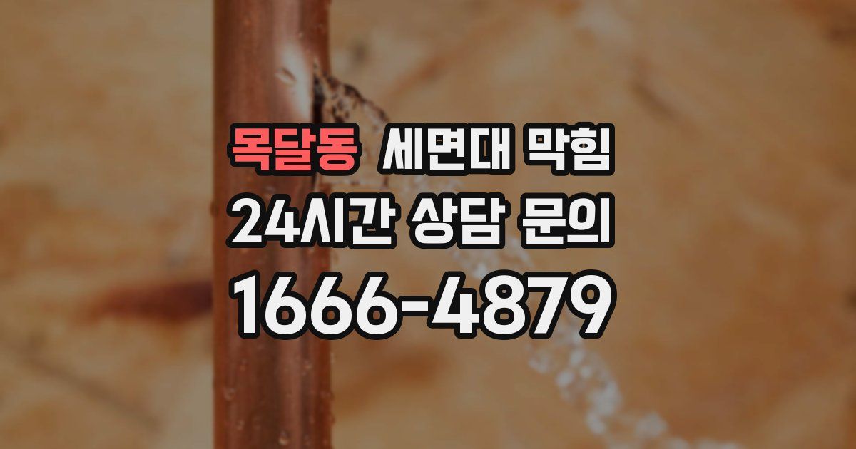 목달동 세면대 막힘