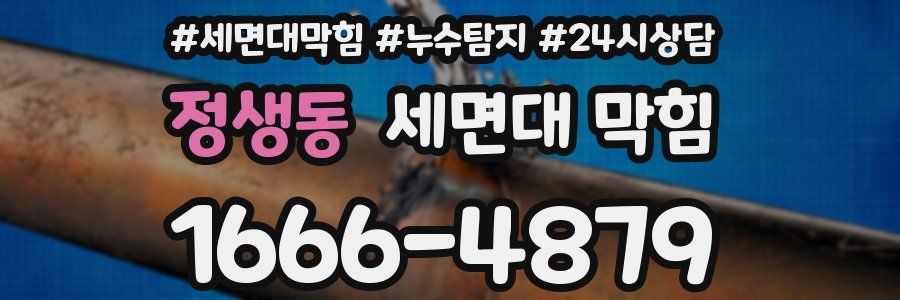 정생동 세면대 막힘