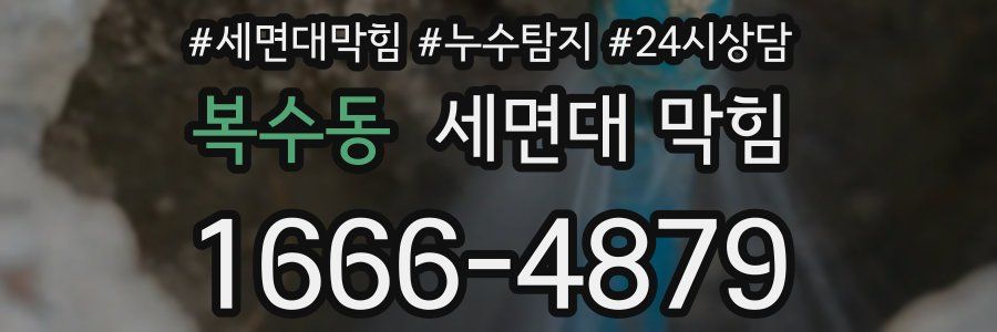 복수동 세면대 막힘