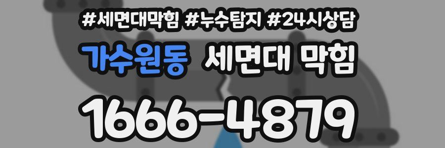 가수원동 세면대 막힘