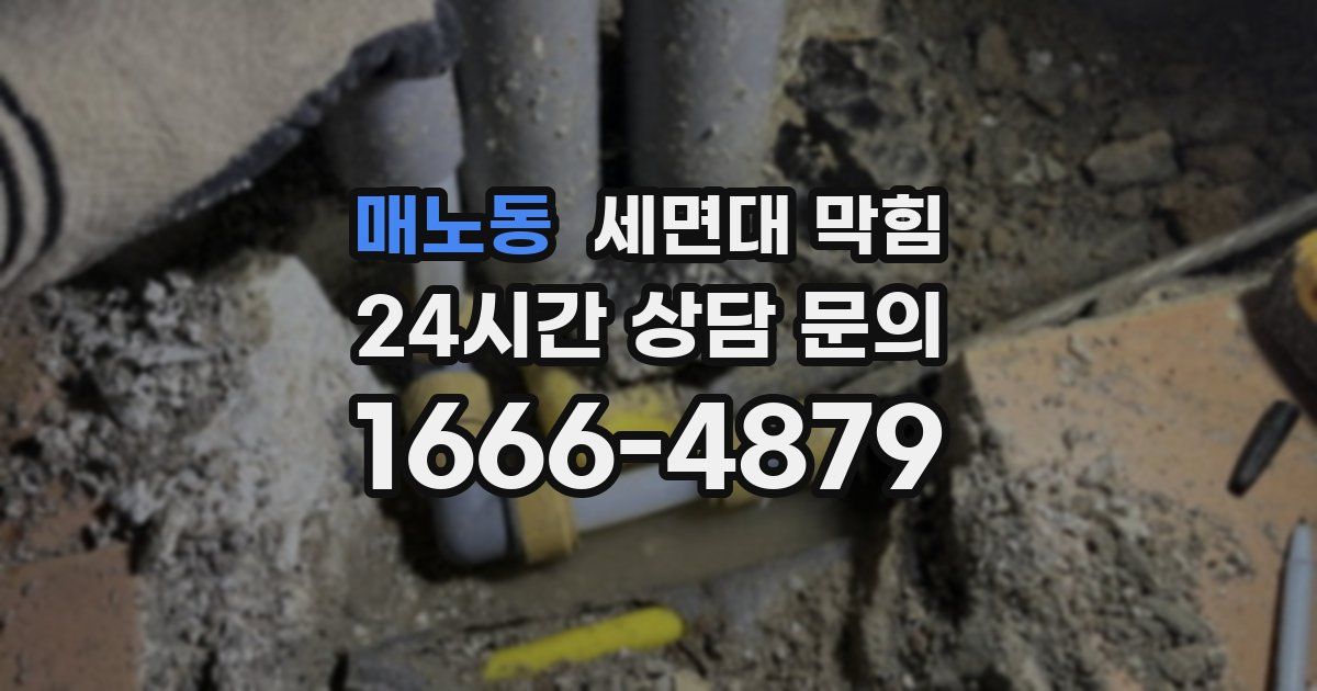 매노동 세면대 막힘