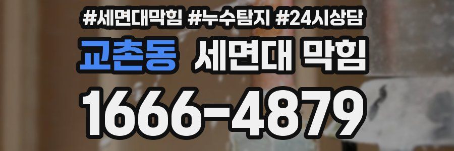 교촌동 세면대 막힘