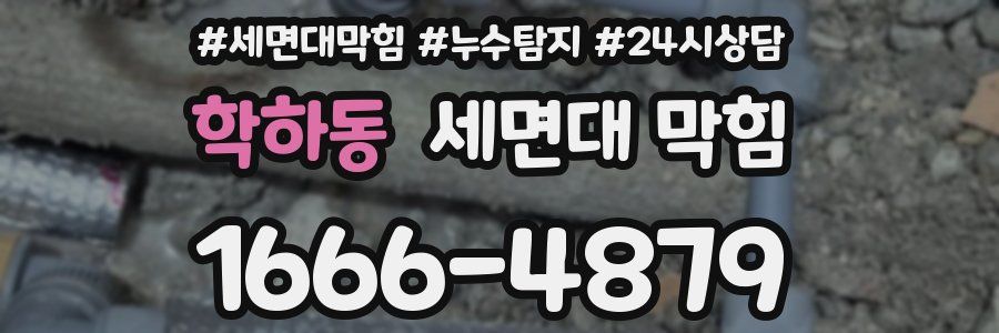 학하동 세면대 막힘