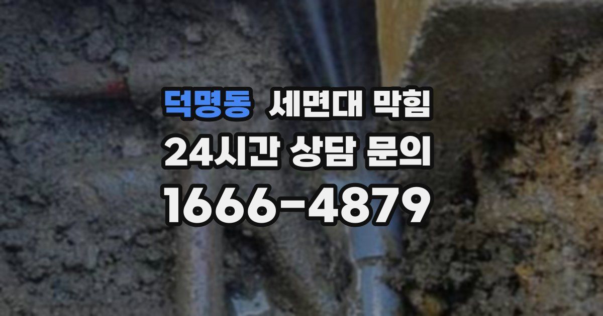 덕명동 세면대 막힘