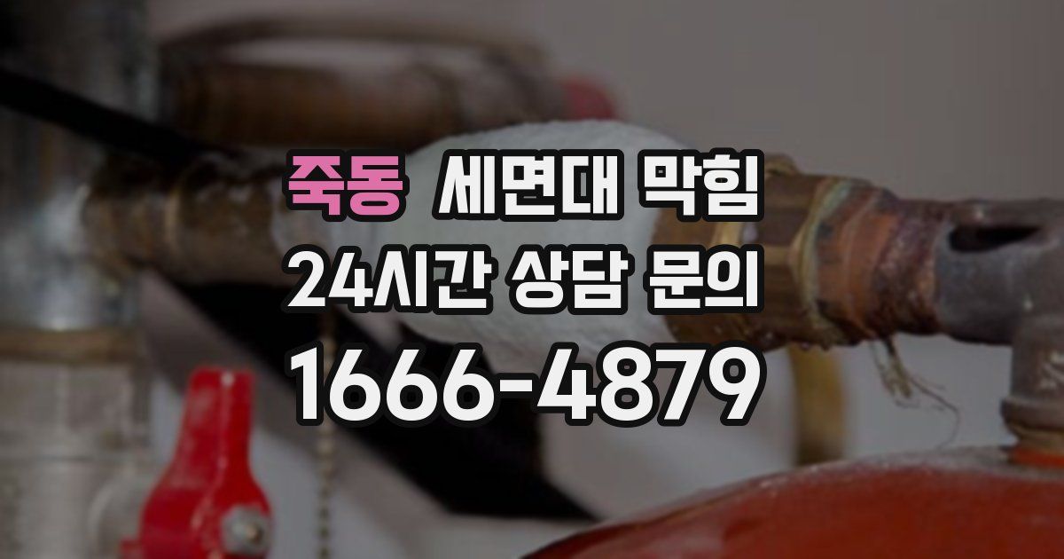 죽동 세면대 막힘