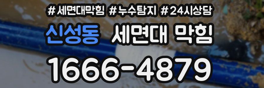 신성동 세면대 막힘