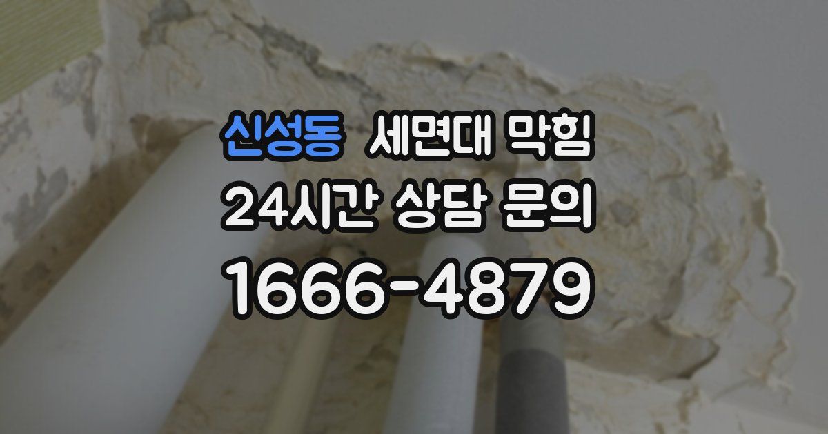 신성동 세면대 막힘