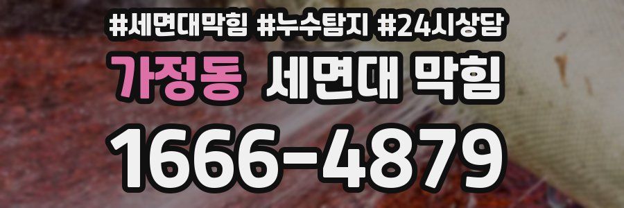 가정동 세면대 막힘