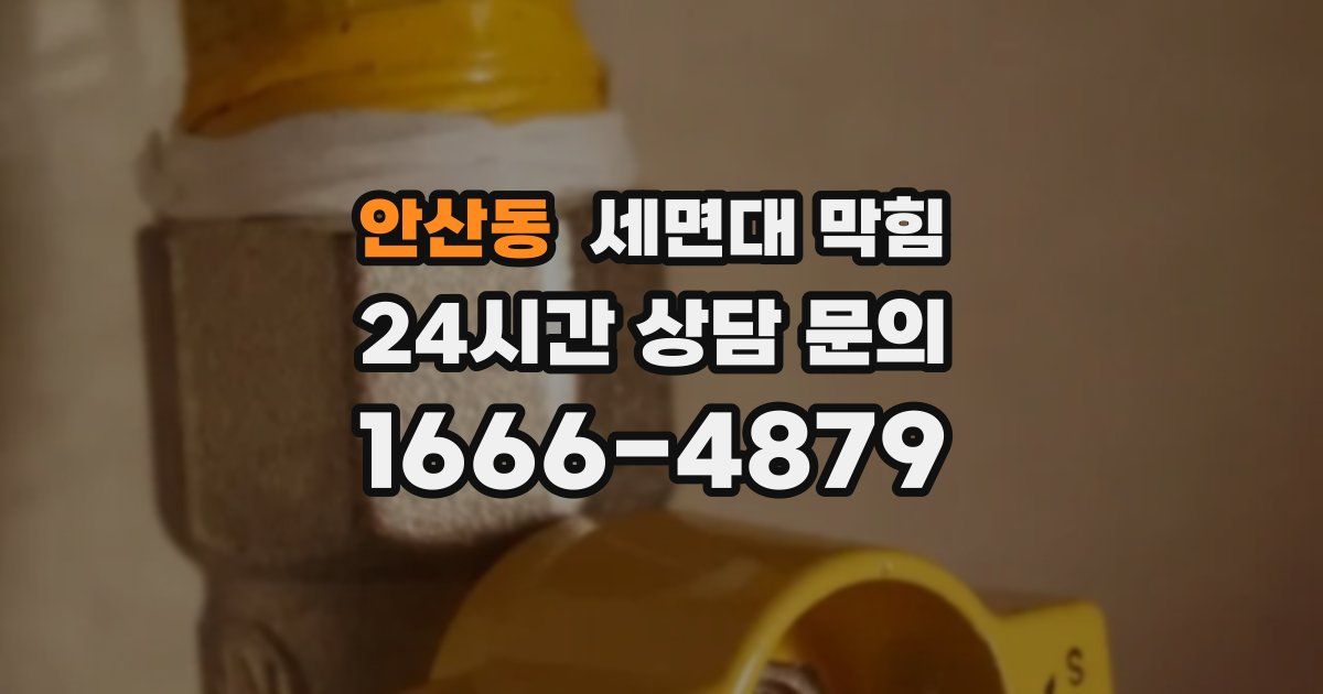 안산동 세면대 막힘