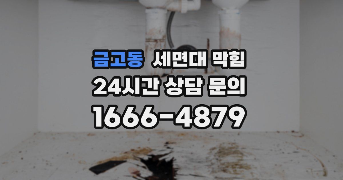 금고동 세면대 막힘