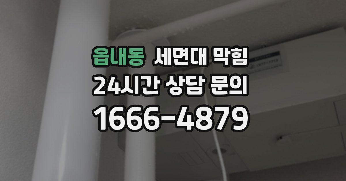 읍내동 세면대 막힘