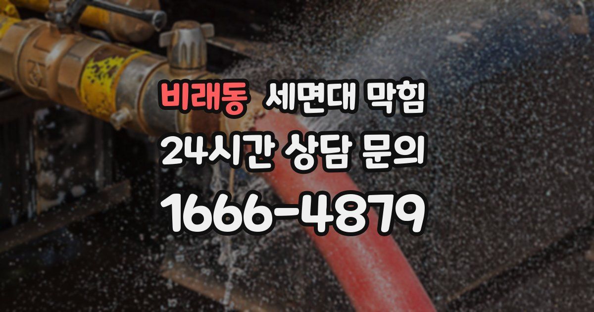 비래동 세면대 막힘