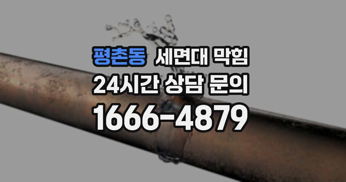 평촌동 세면대 막힘