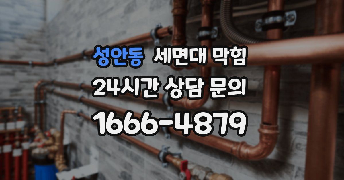 성안동 세면대 막힘