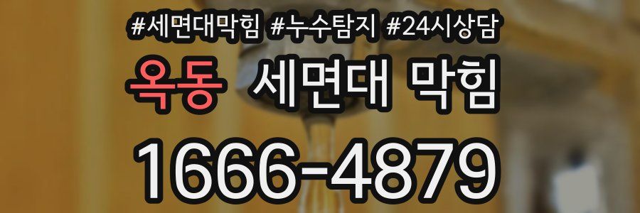 옥동 세면대 막힘