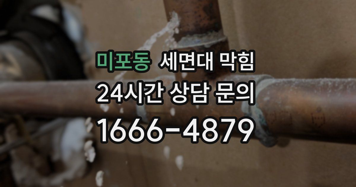 미포동 세면대 막힘