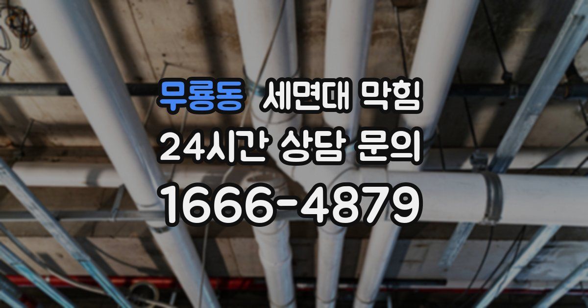 무룡동 세면대 막힘