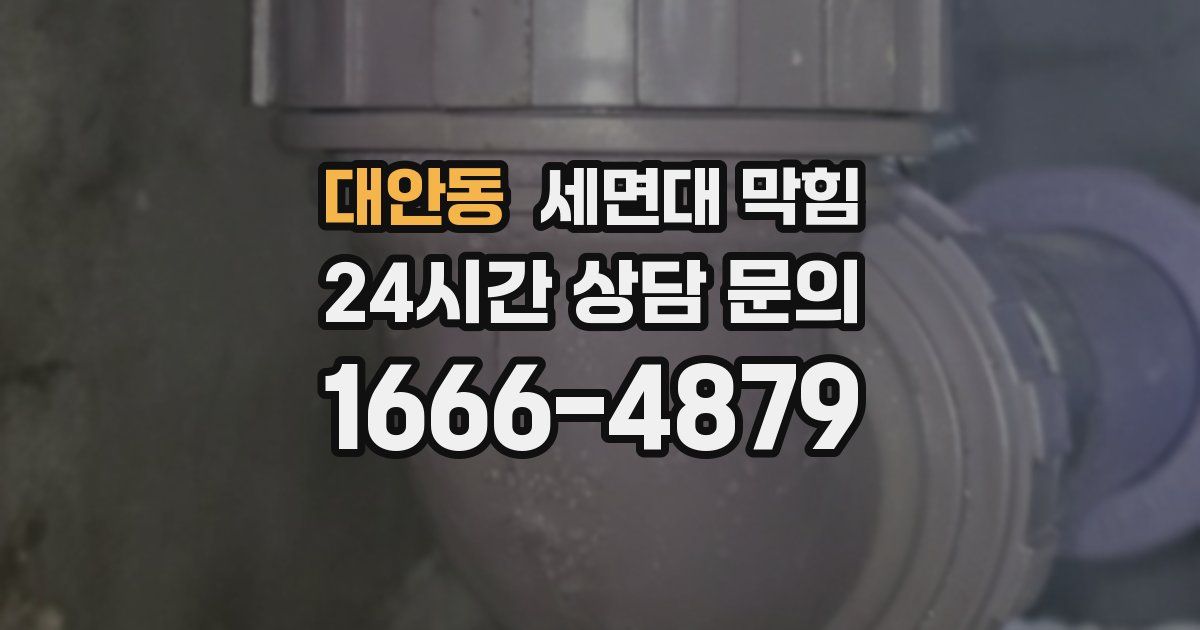 대안동 세면대 막힘