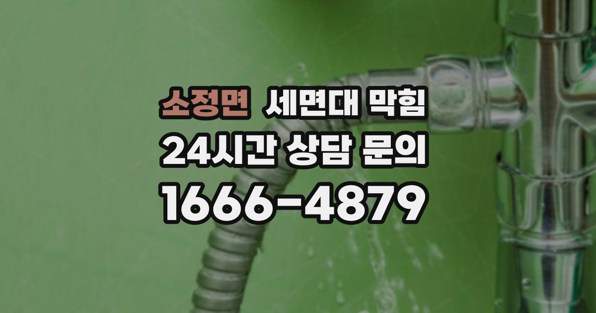 소정면 세면대 막힘