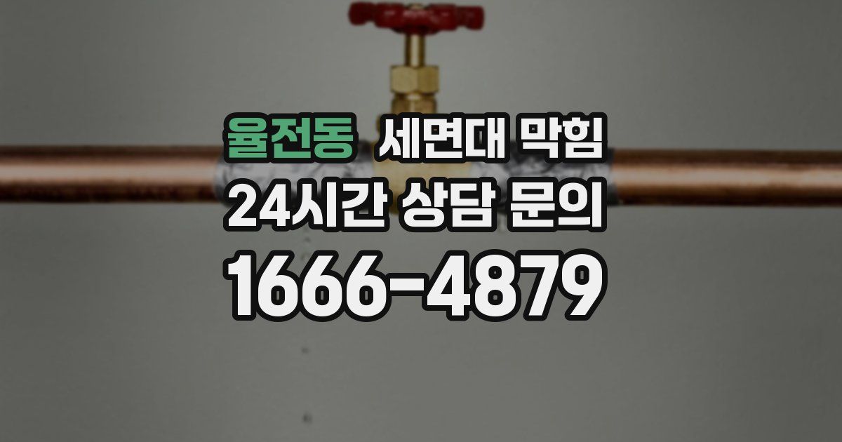 율전동 세면대 막힘