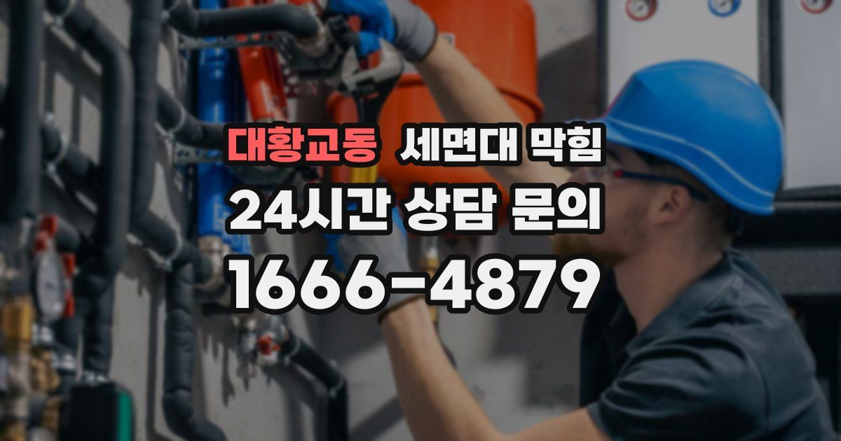 대황교동 세면대 막힘