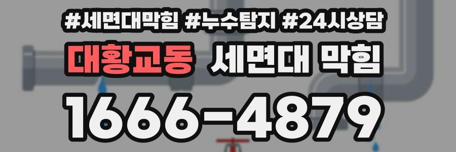 대황교동 세면대 막힘