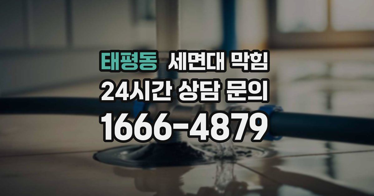 태평동 세면대 막힘