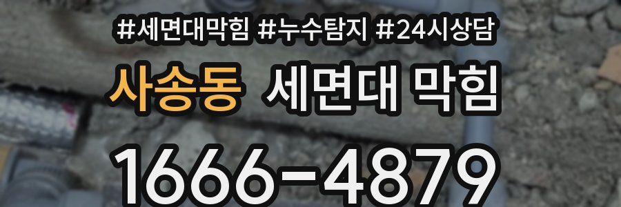 사송동 세면대 막힘