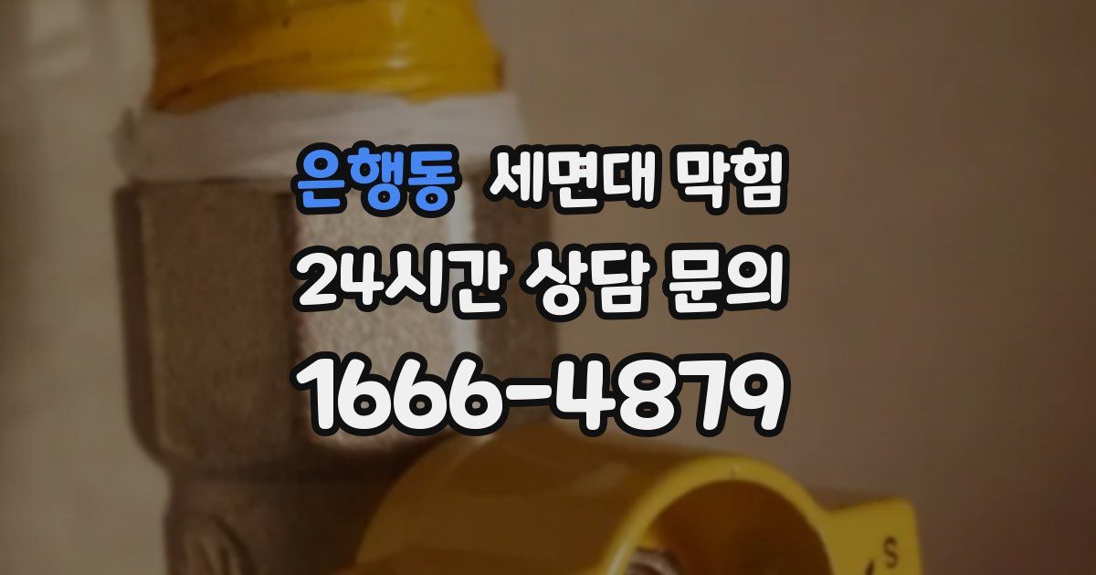 은행동 세면대 막힘