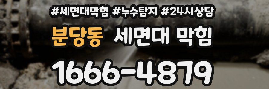 분당동 세면대 막힘