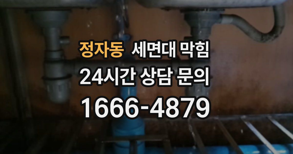 정자동 세면대 막힘