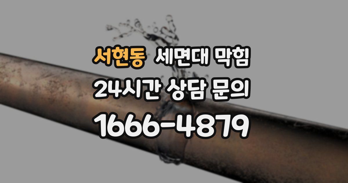 서현동 세면대 막힘