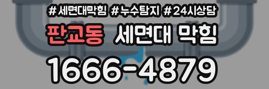 판교동 세면대 막힘