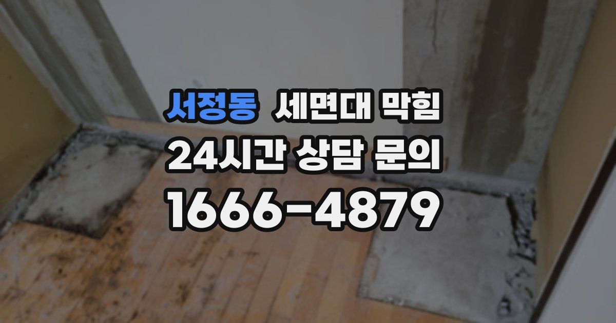 서정동 세면대 막힘