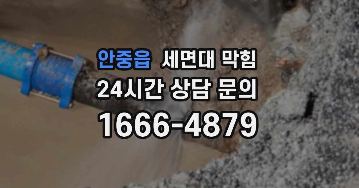 안중읍 세면대 막힘