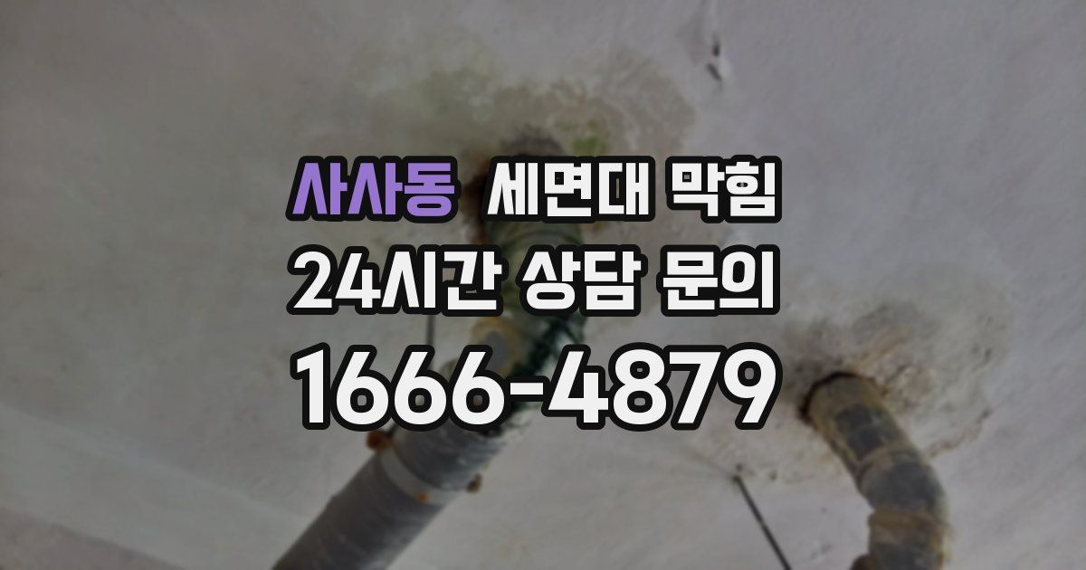 사사동 세면대 막힘