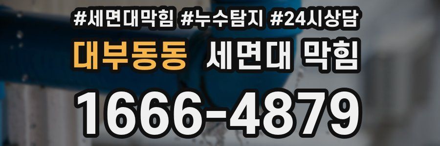 대부동동 세면대 막힘