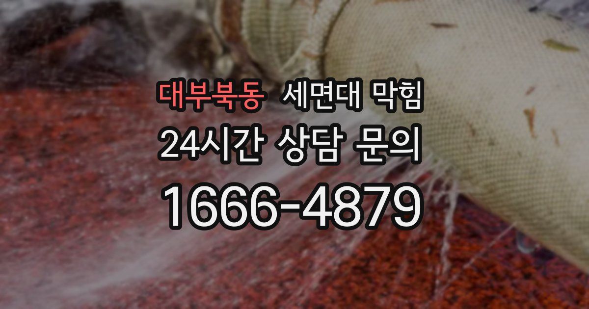 대부북동 세면대 막힘