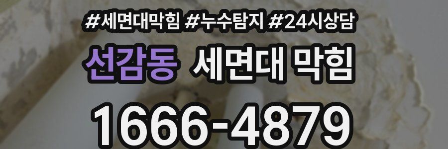 선감동 세면대 막힘