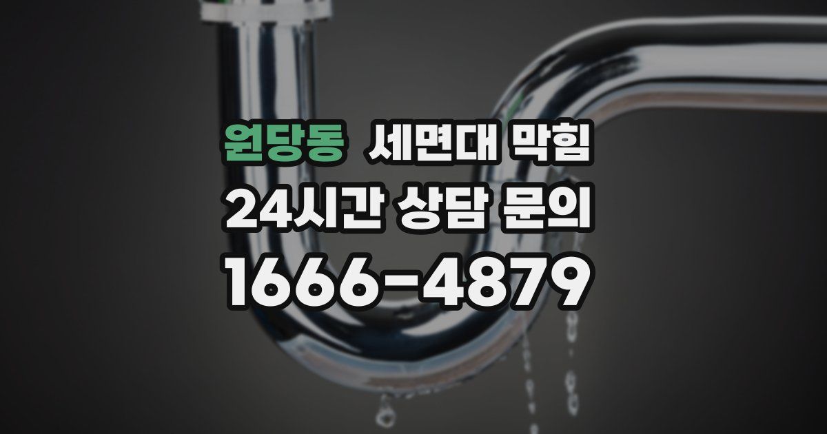 원당동 세면대 막힘