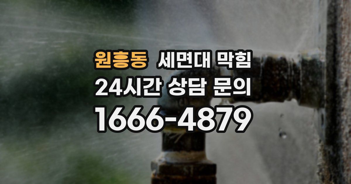 원흥동 세면대 막힘